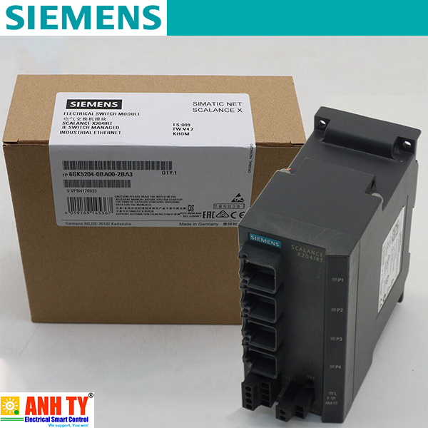 IE Switch 4x10/100Mbit/s RJ45 PROFINET IO Siemens 6GK5204-0BA00-2BA3 | SCALANCE X204IRT